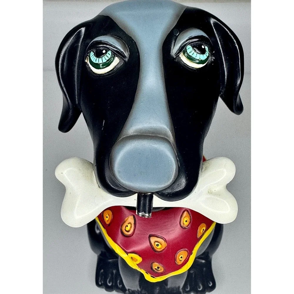 Allen Designs Studio Collection Black Dog Bone 7.5in Soap Dispenser Rare Retired